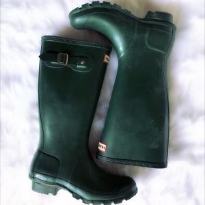 Green Hunter boots